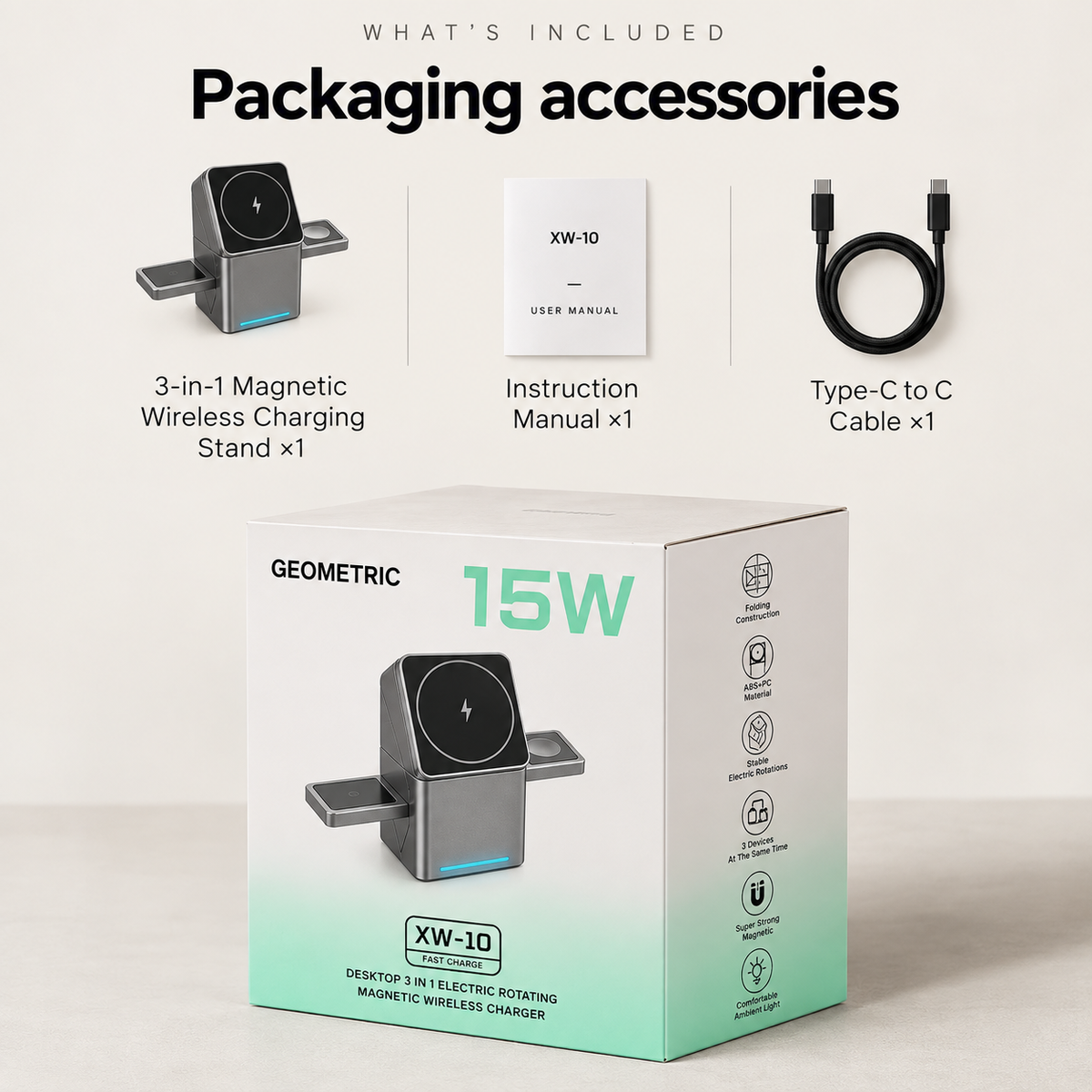 MagnaDock™ 3-in-1 Charger